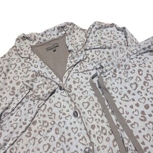 PJ Salvage Womens XL Pajama Set Long Sleeve Pants Sleepwear Cheetah Print